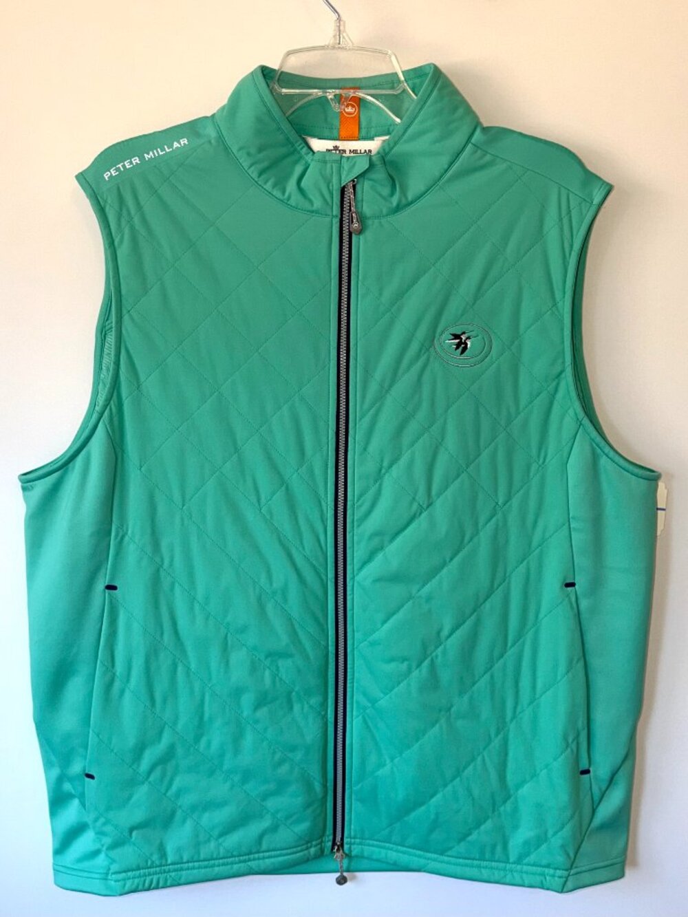 Peter Millar Mens Fuse Elite Hybrid Vest - Aqua Green - Large